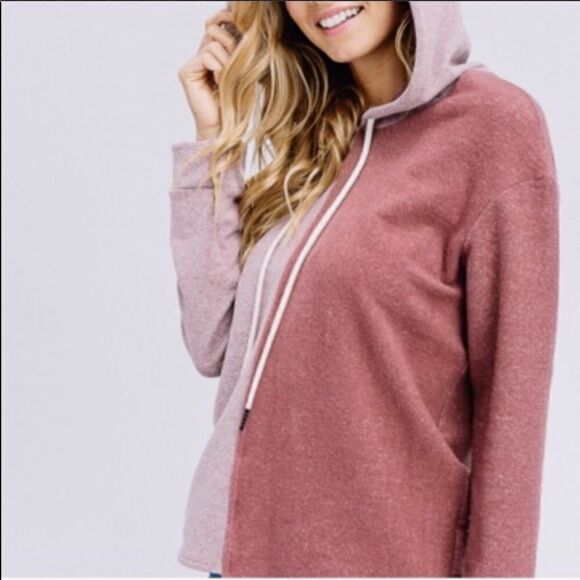 Two Tone Asymmetrical Hoodie - Picture 6 of 15